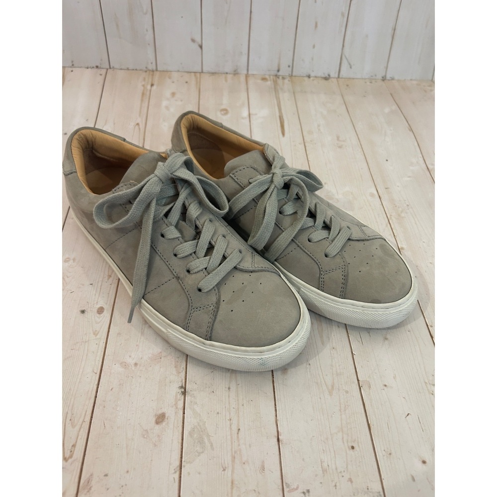 GREATS Brooklyn Royale Perforated Sneaker 6 US Grey Suede Leather Made Italy